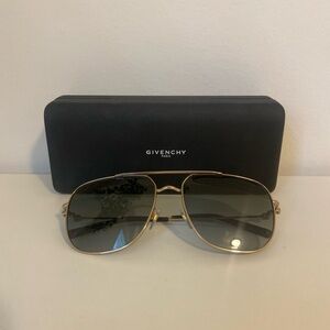 Givenchy Gold Aviator Sunglasses